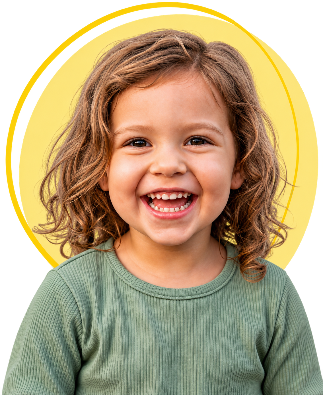 Happy preschool girl smiling at Kindred Kids in Apopka